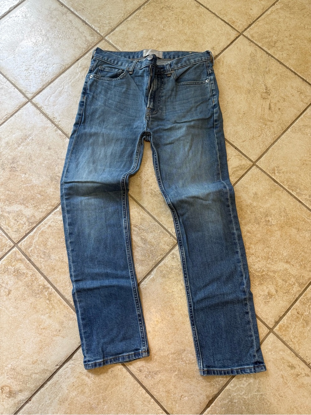 Everlane Straight-Leg Dark Blue Denim Jeans